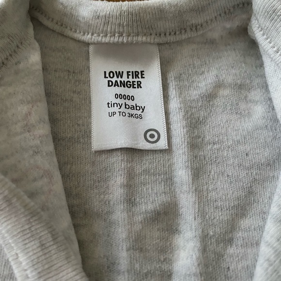 Target Tiny Baby Bodysuit Grey White & Pink - Picture 11 of 12